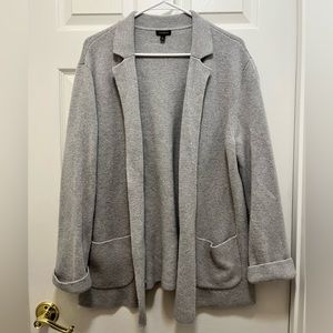 Talbots Gray Open Chunky Cardigan with Pockets Size Large